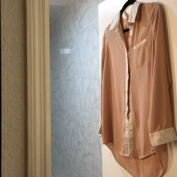 Free People Tops - Free people blush/white top